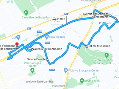 Parcours Itinéraire n°1 — Centre GOCA Schaerbeek