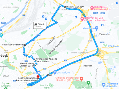 Parcours Itinéraire n°3 — Centre GOCA Schaerbeek